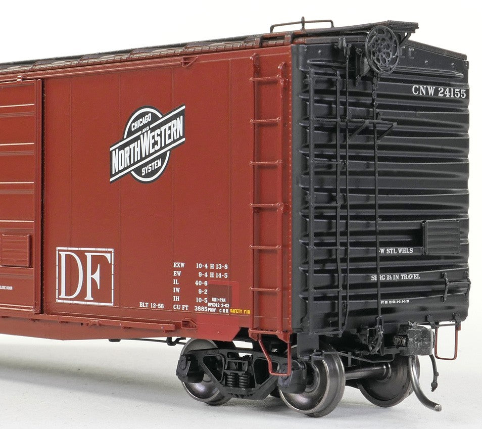 Tangent Scale Models HO 26022-02 Pullman-Standard 40′ PS-1 9′ Door Boxcar Chicago and North Western "Original DF Equipped 1964+" CNW #24155