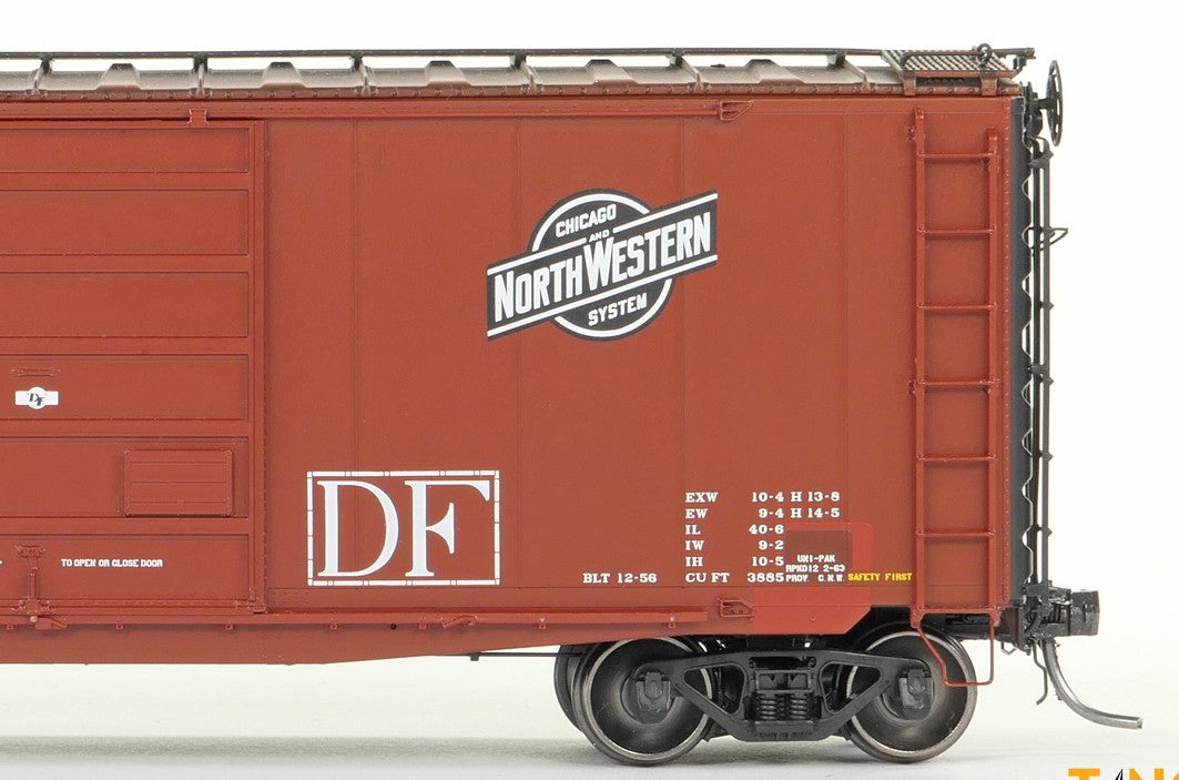 Tangent Scale Models HO 26022-02 Pullman-Standard 40′ PS-1 9′ Door Boxcar Chicago and North Western "Original DF Equipped 1964+" CNW #24155