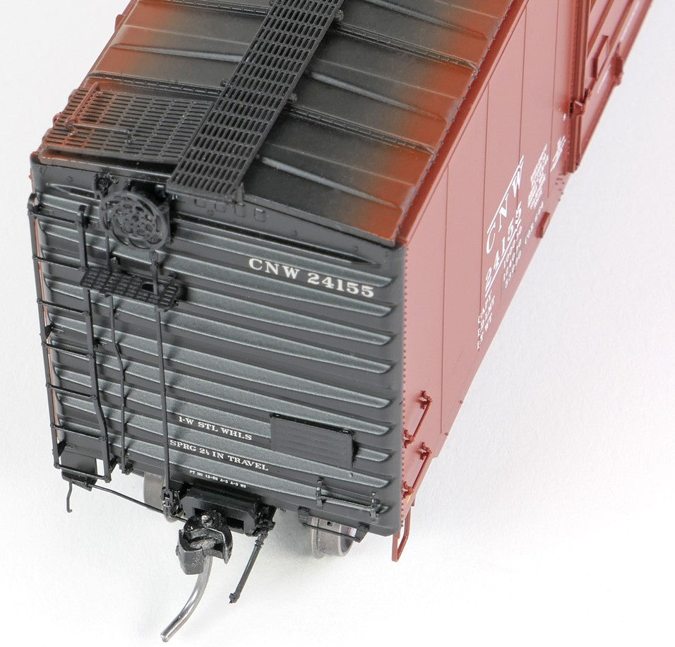 Tangent Scale Models HO 26022-02 Pullman-Standard 40′ PS-1 9′ Door Boxcar Chicago and North Western "Original DF Equipped 1964+" CNW #24155