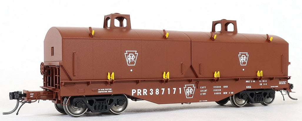 Tangent Scale Models HO 27010-01 PRR Samuel Rea Shops G41A Coil Car 'G41A Delivery 1966' w/ Hoods Pennsylvania Railroad PRR #387121