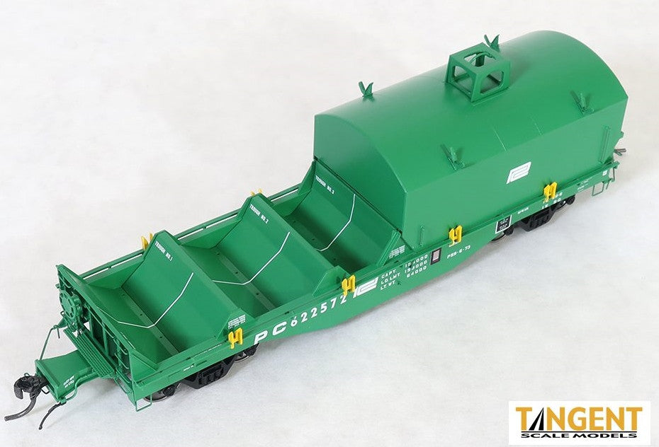 Tangent Scale Models HO 27011-12 PRR Samuel Rea Shops G41A Coil Car 'G41A Repaint 1973' w/ Hoods Penn Central PC #622700