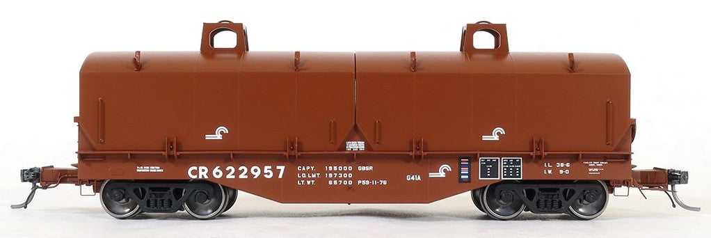 Tangent Scale Models HO 27012-12 PRR Samuel Rea Shops G41A Coil Car 'G41A Repaint 1976' w/ Hoods Conrail CR #622971