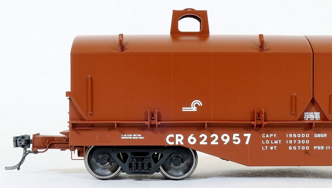 Tangent Scale Models HO 27012-12 PRR Samuel Rea Shops G41A Coil Car 'G41A Repaint 1976' w/ Hoods Conrail CR #622971