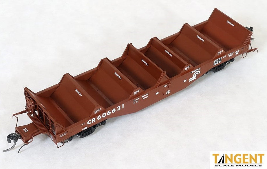 Tangent Scale Models HO 27013-01 PRR Samuel Rea Shops G41A Coil Car 'G41A Repaint 1997' without Hoods Conrail CR #606621