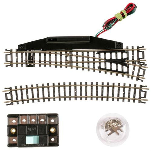 Atlas N 2701 Code 80 No. 4 Remote Turnout 'Standard Line' with Nickel Silver Rail & Black Ties - Right Hand