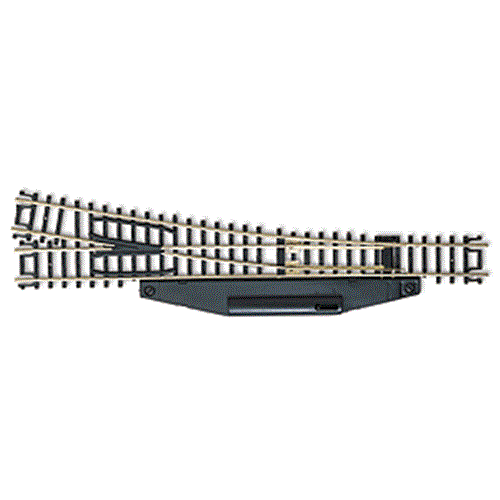 Atlas N 2707 Code 80 No. 6 Manual Turnout 'Standard Line' with Nickel Silver Rail & Black Ties - Right Hand