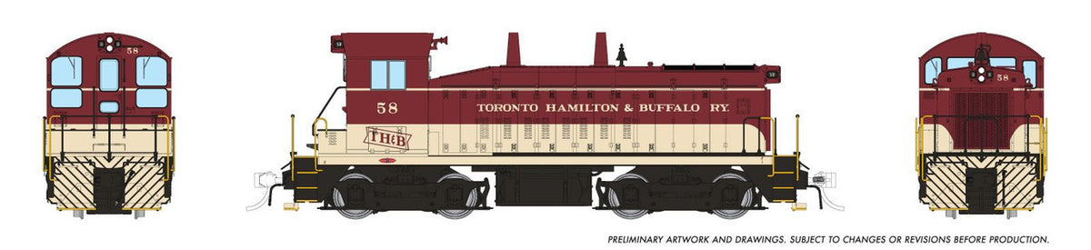 Rapido Trains Inc HO 27606 DCC/ESU LokSound V5 Equipped EMD SW9 Locomotive Toronto, Hamilton & Buffalo TH&B #58