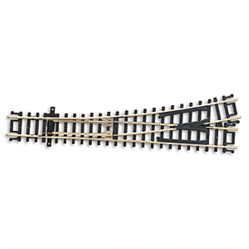Atlas N 2750 Code 80 No. 4 'Standard' Turnout 'Custom Line' with Nickel Silver Rail & Black Ties - Left Hand