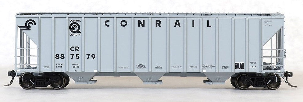 Tangent Scale Models HO 28060-03 PC Samuel Rea Shops 4600 Covered Hopper Conrail H51C 'Quality Gray Repaint 1992' CR #887579