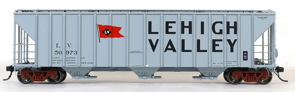 Tangent Scale Models HO 28061-07 PC Samuel Rea Shops 4600 Covered Hopper Lehigh Valley 'Delivery Gray 12-1968' LV #50973