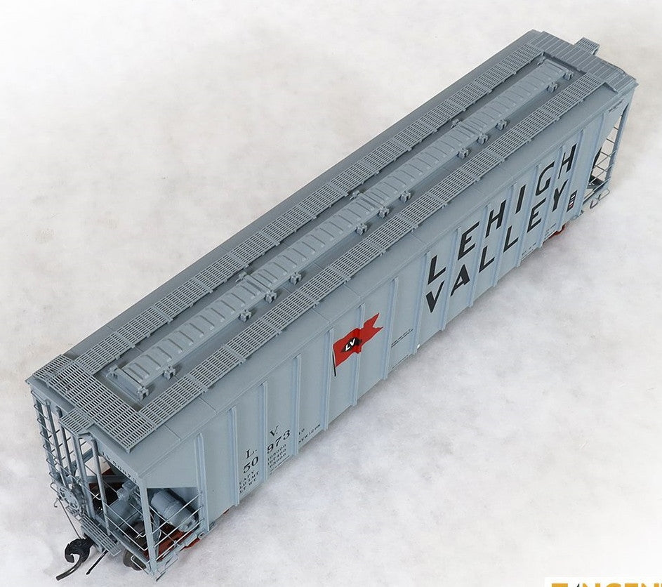 Tangent Scale Models HO 28061-04 PC Samuel Rea Shops 4600 Covered Hopper Lehigh Valley 'Delivery Gray 12-1968' LV #50966