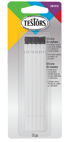 Testors Paint Brushes TES281212 Economy Micro Brushes 10 Pack