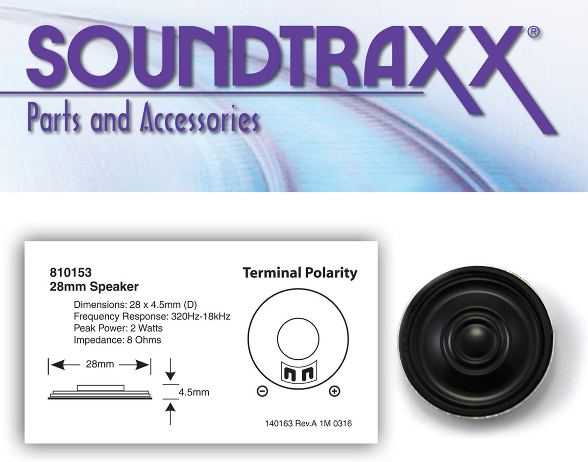 SoundTraxx 810153 28mm Round Speaker