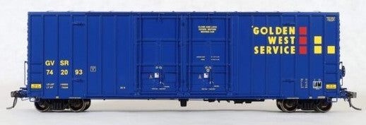Tangent Scale Models HO 29013-10 Gunderson Brothers 50' 6089cf High Cube Double Plug Door Box Car Golden West Service 'B-70-43 Repaint 1996+' GVSR #742080