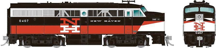 Rapido Trains Inc HO 37030 DCC Ready Alco FA1 Locomotive New Haven 'McGinnis Scheme' #0412