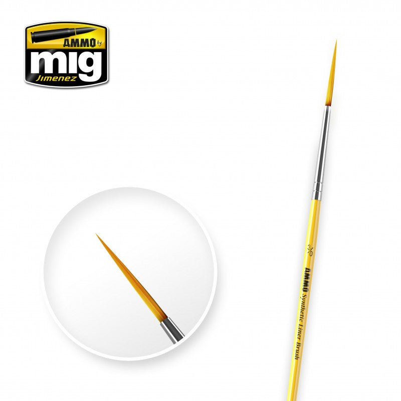 AMMO MIG-8590 3/0 Synthetic Liner Brush