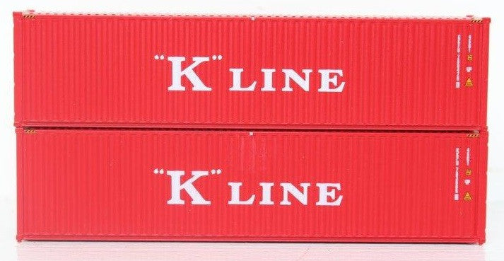 Jacksonville Terminal Company N 405098 40' High Cube  Container K-LINE Set #3  2-Pack