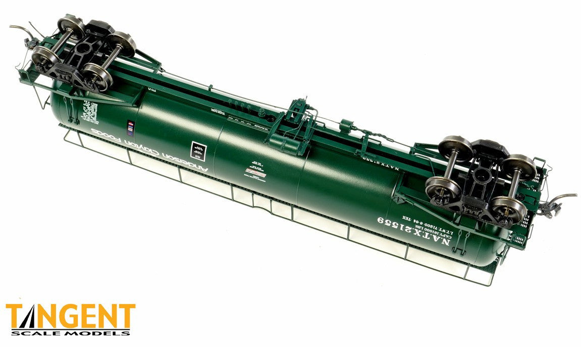 Tangent Scale Models HO 31012-02 NACC 1963-Design 20,500 Gallon Non-Insulated Tank Car 'Anderson Clayton Foods 1973+' NATX #21552