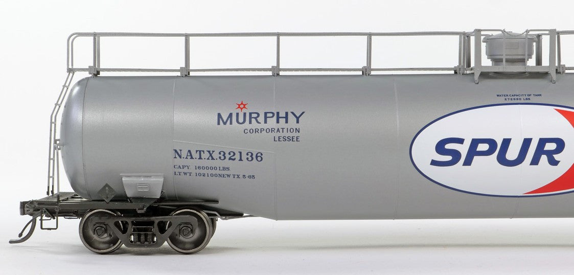 Tangent Scale Models HO 31162-05 NACC 1963 Design 33,000 Gallon Dual Diameter LPG/AA Tank Car NATX 'Murphy SPUR Delivery 1965' NATX #32146