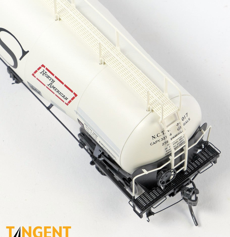 Tangent Scale Models HO 31163-03 NACC 1963 Design 33,000 Gallon Dual Diameter LPG/AA Tank Car NCTX 'Pacific 66 Calgary AB 1979+' NCTX #33018