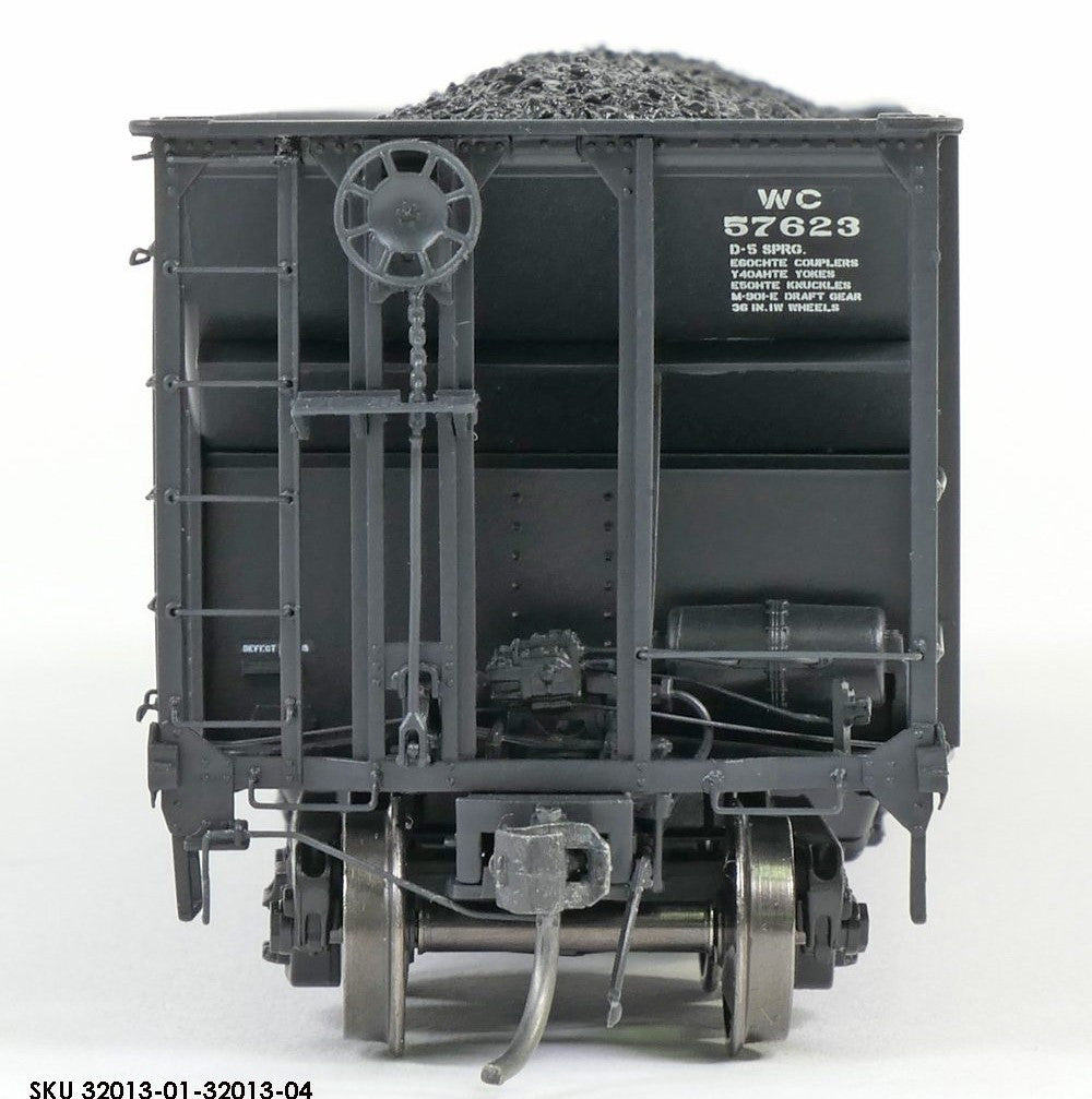 Tangent Scale Models HO 32013-04 Bethlehem Steel 3350CuFt Quad Coal Hopper Wisconsin Central 'Ex-CRR FH19 Patch 1992+ V1' WC #57623