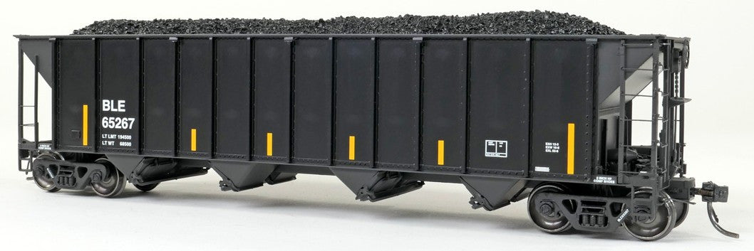 Tangent Scale Models HO 32063-01 Pullman-Standard 3400CuFt Quad Coal Hopper Bessemer and Lake Erie 'Conspicuity Repaint 2005+' BLE #65215