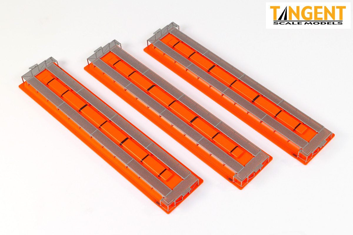 Tangent Scale Models HO 32109-01 Illinois Central Gulf ICG Orange Hopper Topper 1973+ 3-Pack