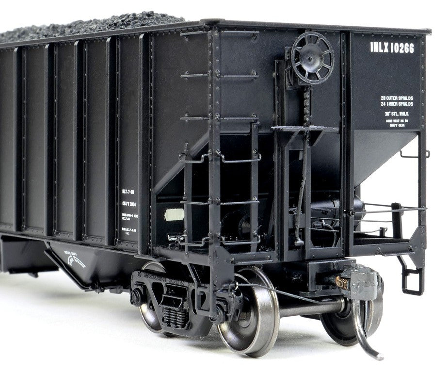 Tangent Scale Models HO 32111-13 IC Centralia Shops 3834CuFt Quad Coal Hopper Inland Steel 'Delivery Black 1968' INLX #10247