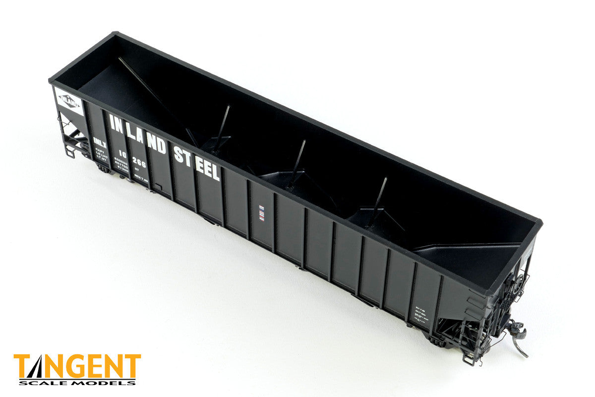 Tangent Scale Models HO 32111-23 IC Centralia Shops 3834CuFt Quad Coal Hopper Inland Steel 'Delivery Black 1968' INLX #10267