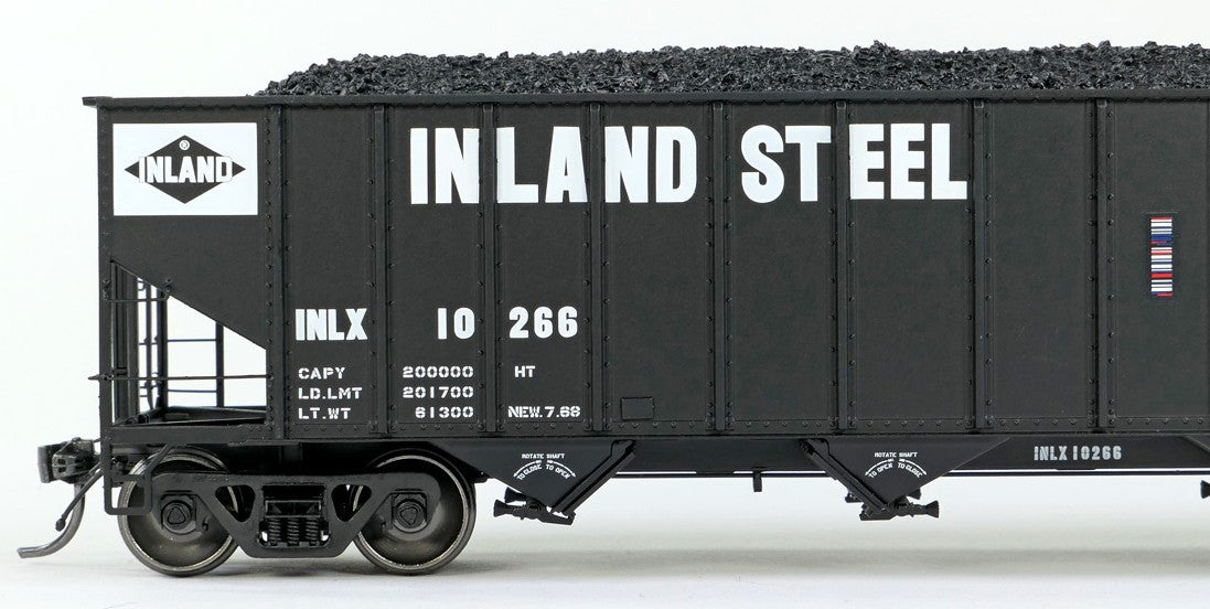 Tangent Scale Models HO 32111-17 IC Centralia Shops 3834CuFt Quad Coal Hopper Inland Steel 'Delivery Black 1968' INLX #10256