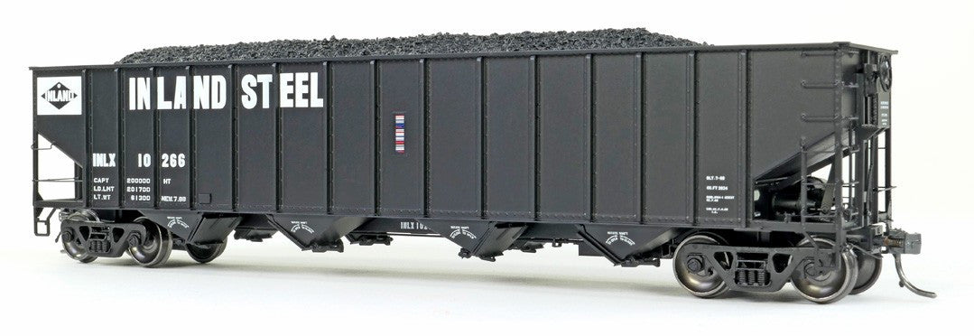 Tangent Scale Models HO 32111-14 IC Centralia Shops 3834CuFt Quad Coal Hopper Inland Steel 'Delivery Black 1968' INLX #10249