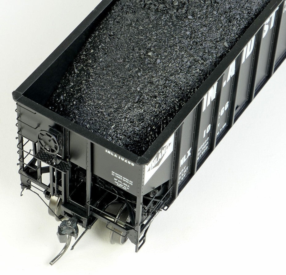Tangent Scale Models HO 32111-13 IC Centralia Shops 3834CuFt Quad Coal Hopper Inland Steel 'Delivery Black 1968' INLX #10247