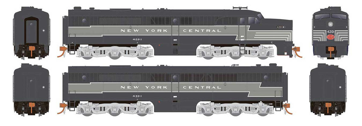 Rapido Trains Inc HO 23027 DCC Ready ALCo PA-1 / PB-1 Set New York Central 'Lightning Stripe' NYC #4203 / NYC #4303