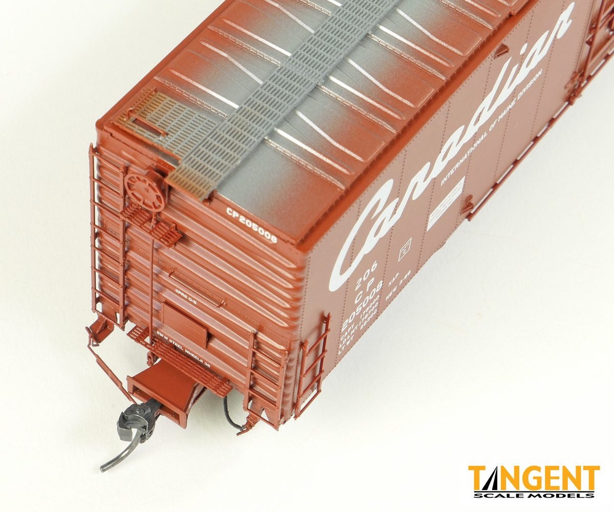 Tangent Scale Models HO 33010-02 Greenville 6,000CuFt 60' Double Door Box Car Canadian Pacific 'Delivery Red 3-1966' CP #205007