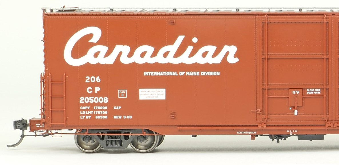Tangent Scale Models HO 33010-06 Greenville 6,000CuFt 60' Double Door Box Car Canadian Pacific 'Delivery Red 3-1966' CP #205020