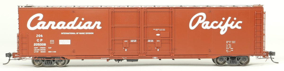 Tangent Scale Models HO 33010-08 Greenville 6,000CuFt 60' Double Door Box Car Canadian Pacific 'Delivery Red 3-1966' CP #205028