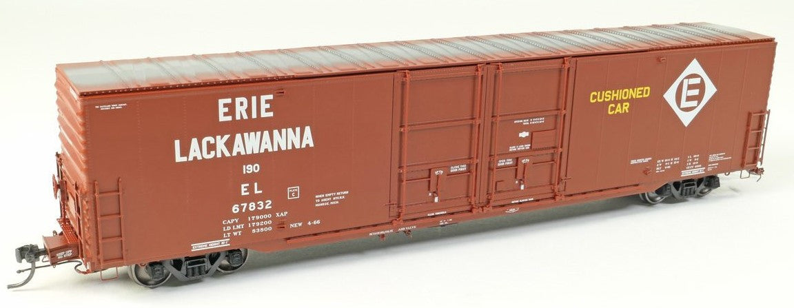 Tangent Scale Models HO 33012-05 Greenville 6,000CuFt 60' Double Door Box Car Erie Lackawanna 'Delivery Red 1966' EL #67832