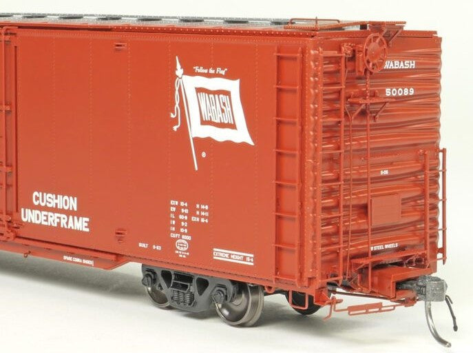 Tangent Scale Models HO 33013-05 Greenville 6,000CuFt 60' Double Door Box Car Wabash 'Delivery Red 9-1963' WAB #50091