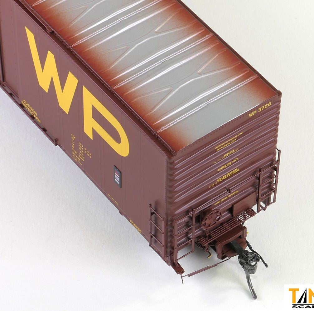 Tangent Scale Models HO 34013-02 Thrall 5880 60′ Double Plug Door Box Car Western Pacific 'Original Red 2-1969' WP #3727