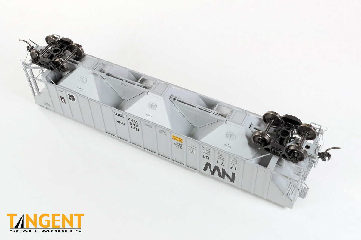 Tangent Scale Models HO 36220-02 NW Roanoke Shops 4750CuFt Covered Hopper Norfolk Western 'Delivery HC-71 1973' NW #177102