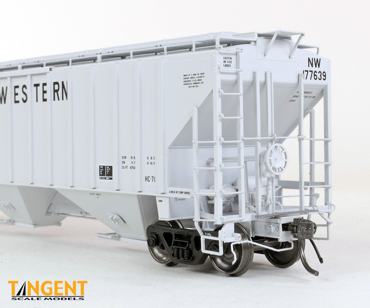 Tangent Scale Models HO 36222-01 NW Roanoke Shops 4750CuFt Covered Hopper Norfolk Western 'Claytor Repaint HC-71 1986+' NW #177323