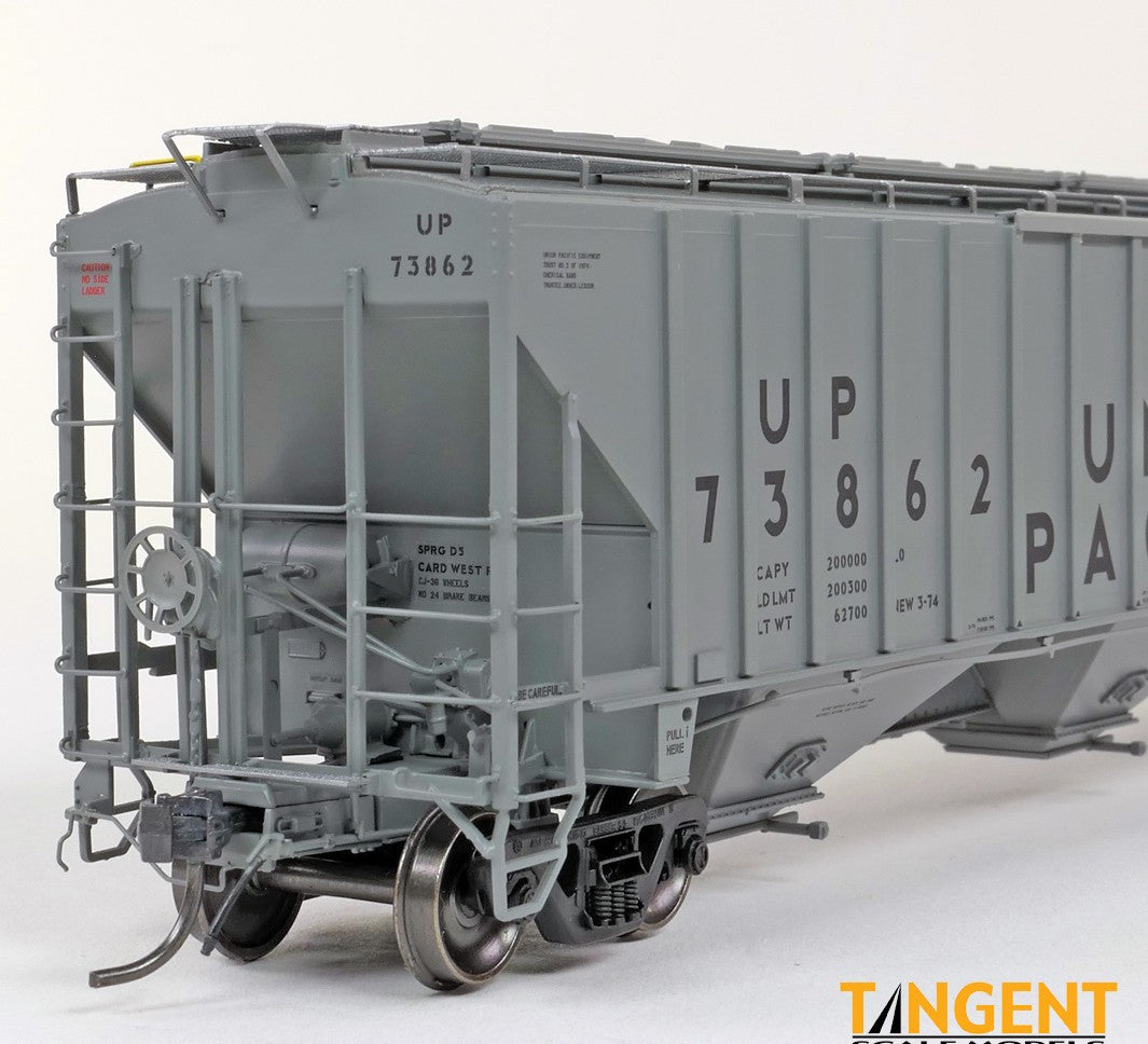 Tangent Scale Models HO 36373-01 PS4750 Covered Hopper Union Pacific 'Delivery Gray CH-100-28 3-1974' UP #73816