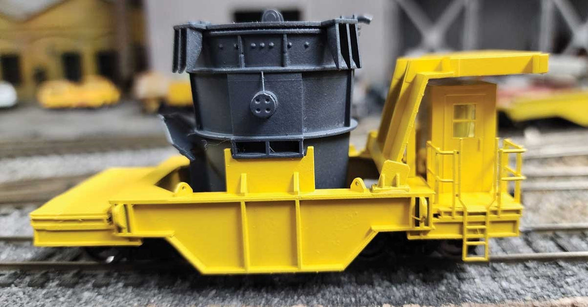 State Tool & Die HO 661-712 Steel Mill Ladle Transfer Car with Ladle Undecorated - Kit