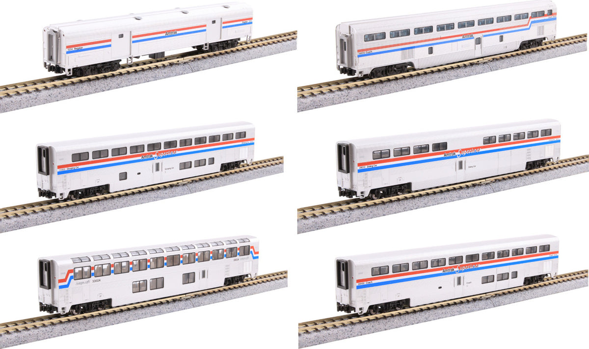 Kato N 106-3531 Amtrak Superliner I Passenger Cars Amtrak Phase III Scheme 6-Car Set