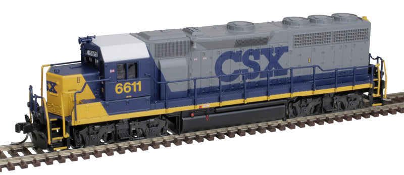 Atlas Master Silver Series N 40005251 DCC Ready EMD GP40 Locomotive with Ditch Lights CSX 'Bright Future' #6611
