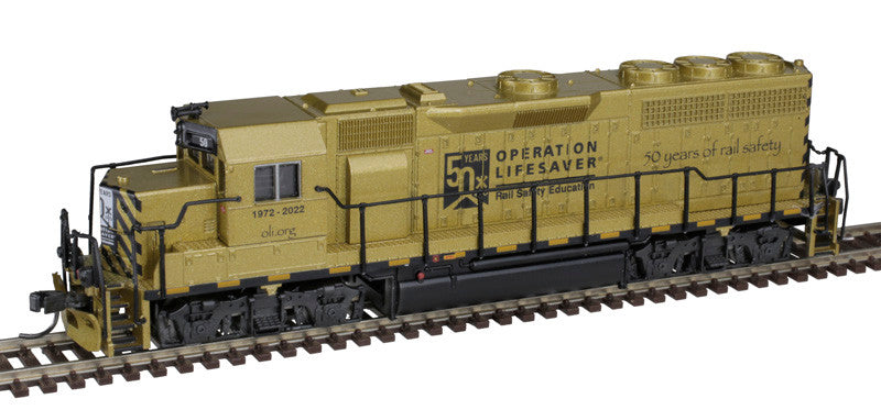 Atlas Master Silver Series N 40005299 DCC Ready EMD GP40 Locomotive with Ditch Lights Operation Lifesaver '50th Anniversary Limited Edition' OLS #50