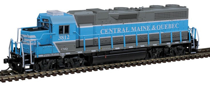 Atlas Master Gold Series N 40005620 DCC/ESU Loksound V5 Equipped EMD GP38 Locomotive Central Maine & Quebec w/ F/R Ditch Lights CMQ #3812