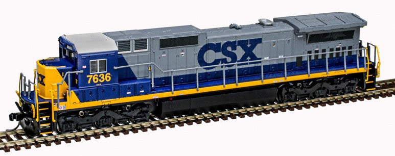 Atlas Master Gold Series N 40005668 DCC/ESU LokSound V5 Equipped GE Dash 8-40C Locomotive w/ Front D/L CSX w/white roof #7636