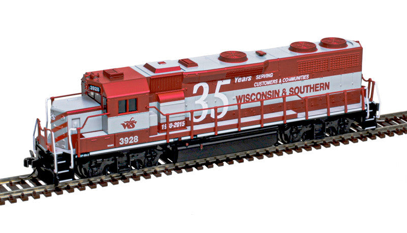 Atlas Master Gold Series N 40005924 DCC/ESU Loksound V5 Equipped EMD GP39-2 Phase I Loco Wisconsin & Southern WS #3928 '35th Anniversary'