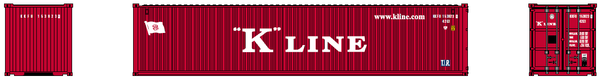 Jacksonville Terminal Company N 405341 40' Standard Height 8'6 corrugated side steel container K-LINE KKFU 'website scheme' 2-Pack